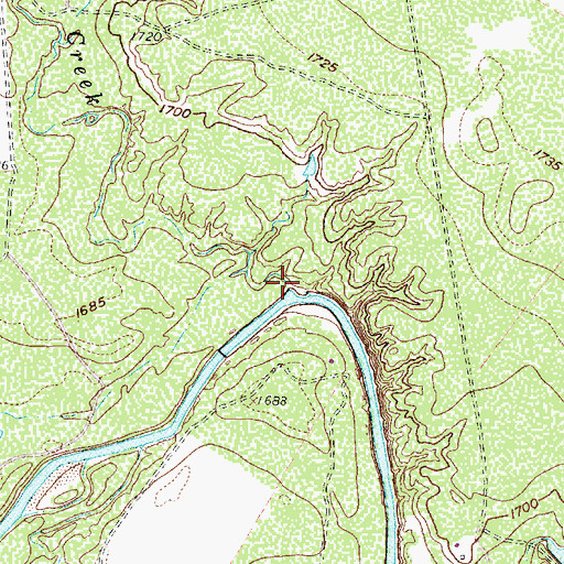 Topographic Map of Mesquite Creek, TX