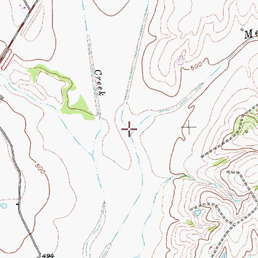 Topographic Map of Mesquite Creek, TX