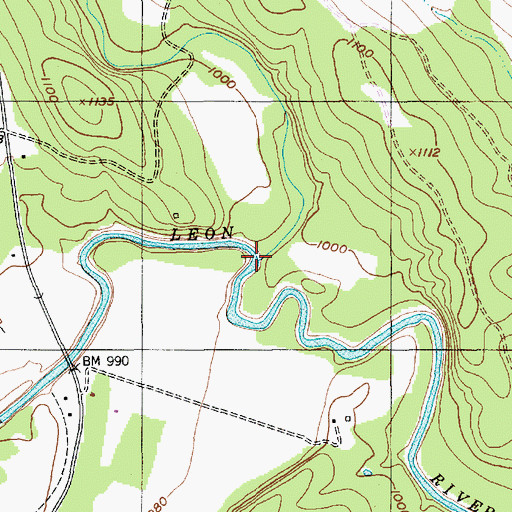 Topographic Map of Mesquite Creek, TX