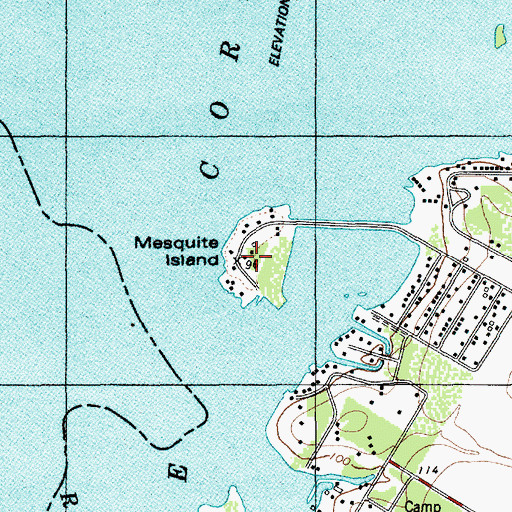 Topographic Map of Mesquite Island, TX