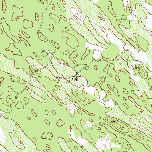 Topographic Map of Mesquite Windmill, TX