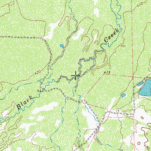 Topographic Map of Mesquitoso Creek, TX
