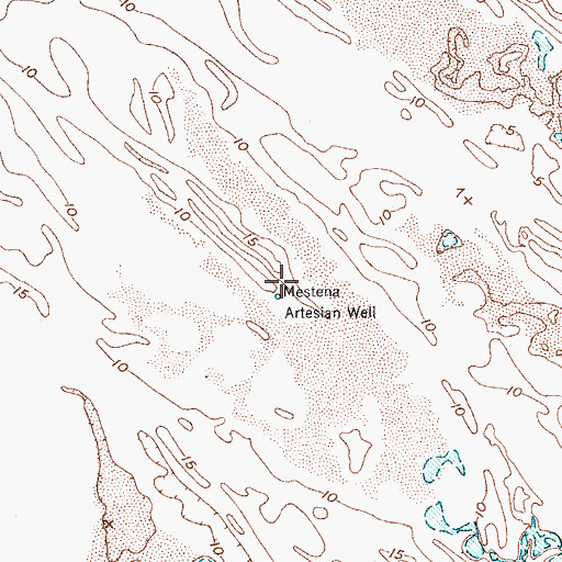 Topographic Map of Mestena Artesian Well, TX