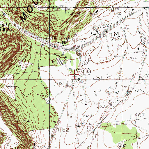 Topographic Map of Metcalf Gap, TX