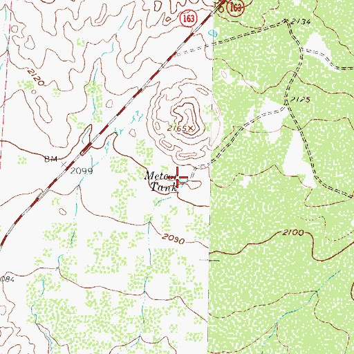 Topographic Map of Meteor Tank, TX