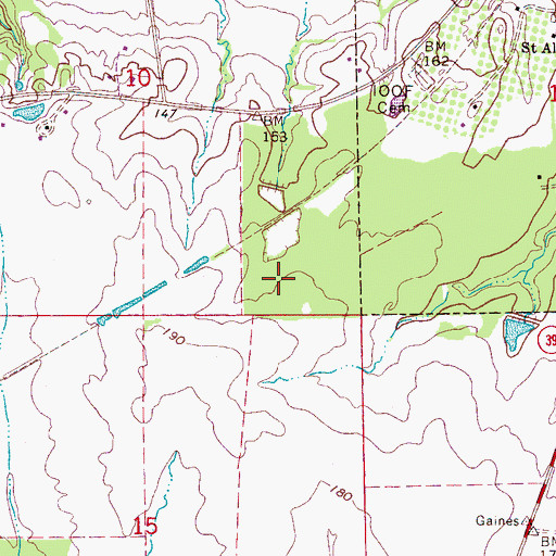 Topographic Map of Gibbs Pond, AL