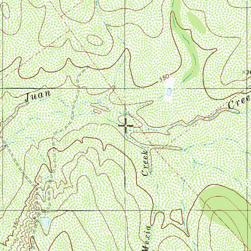 Topographic Map of Mexia Creek, TX