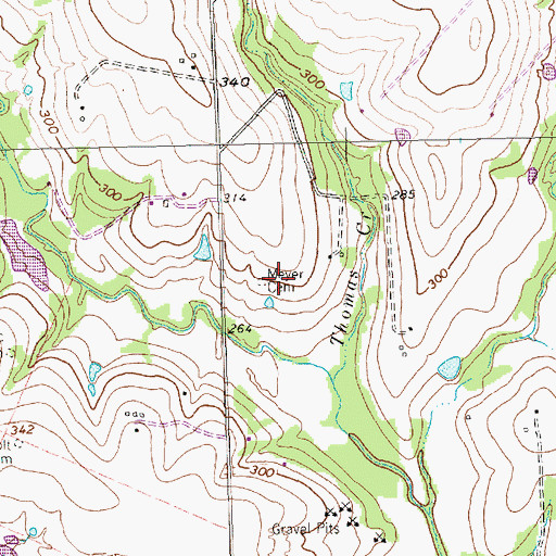 Topographic Map of Meyer Cemetery, TX