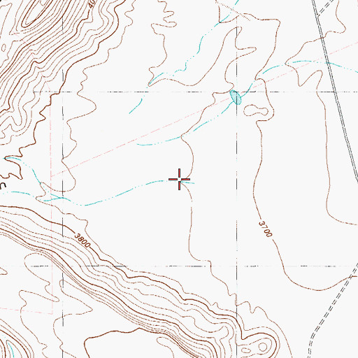 Topographic Map of Middle Canyon, TX