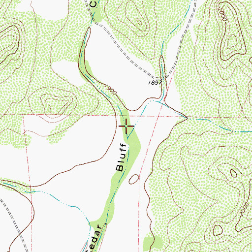 Topographic Map of Middle Draw, TX