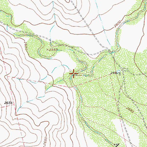 Topographic Map of Middle Fork Apple Creek, TX