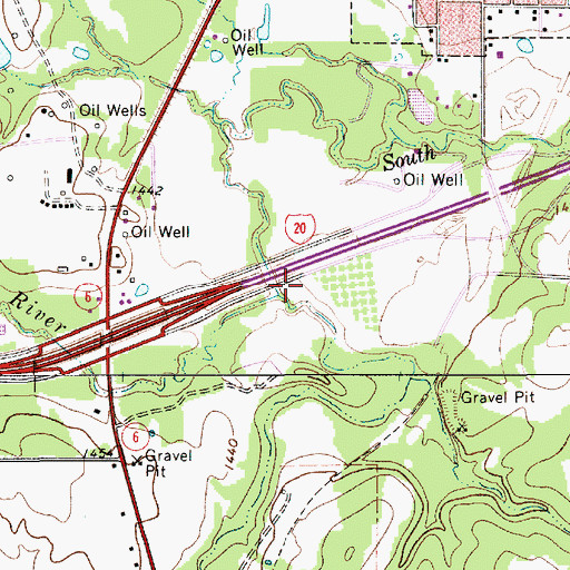 Topographic Map of Middle Fork Leon River, TX