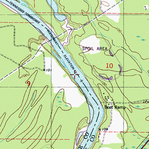 Topographic Map of Hales Island (historical), AL
