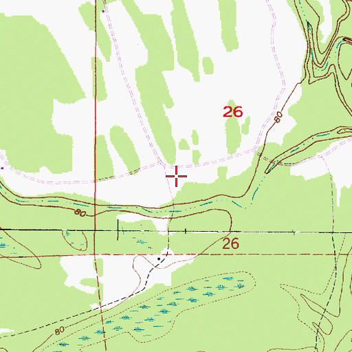 Topographic Map of Hall Creek School (historical), AL