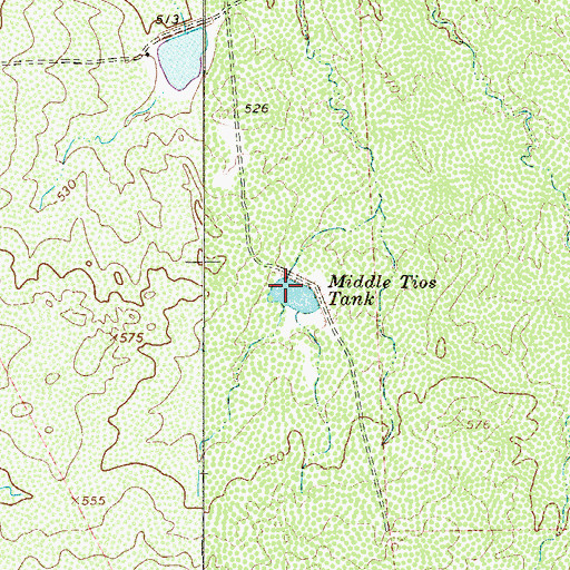 Topographic Map of Middle Tios Tank, TX