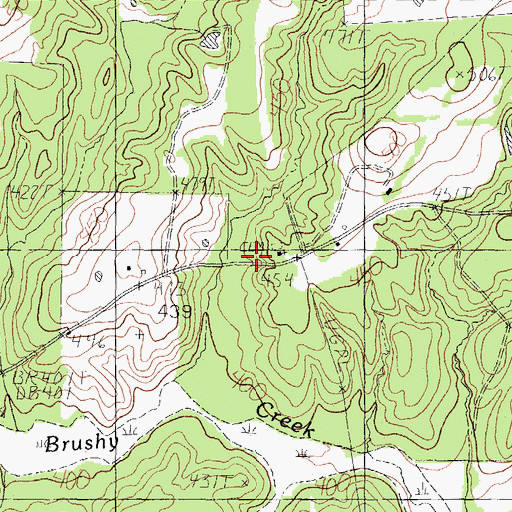 Topographic Map of Midway Church, TX