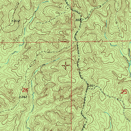Topographic Map of Hickory Hill Fire Tower (historical), AL