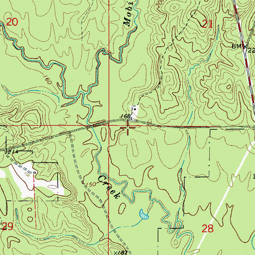 Topographic Map of Hickory Hunting Club, AL
