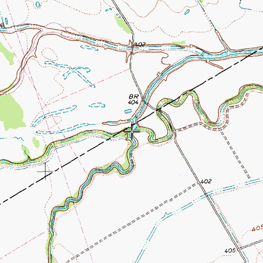 Topographic Map of Mill Creek, TX