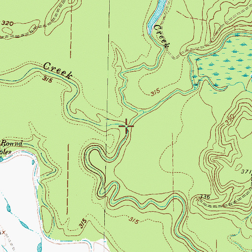Topographic Map of Mill Race, TX