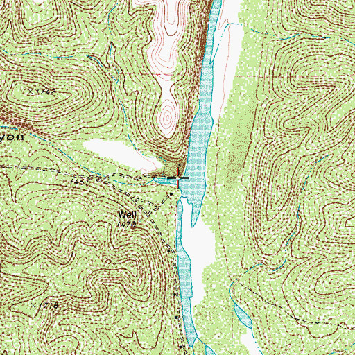 Topographic Map of Miller Canyon, TX