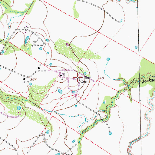 Topographic Map of Miller Cemetery, TX