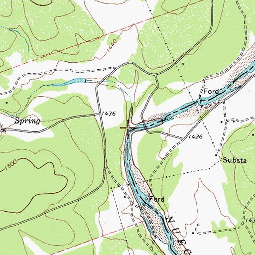 Topographic Map of Miller Creek, TX