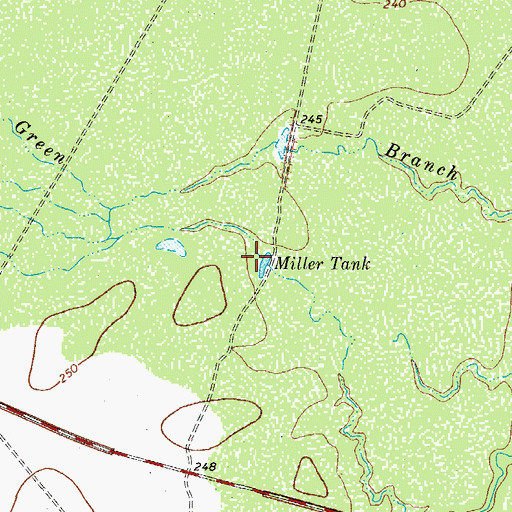 Topographic Map of Miller Tank, TX