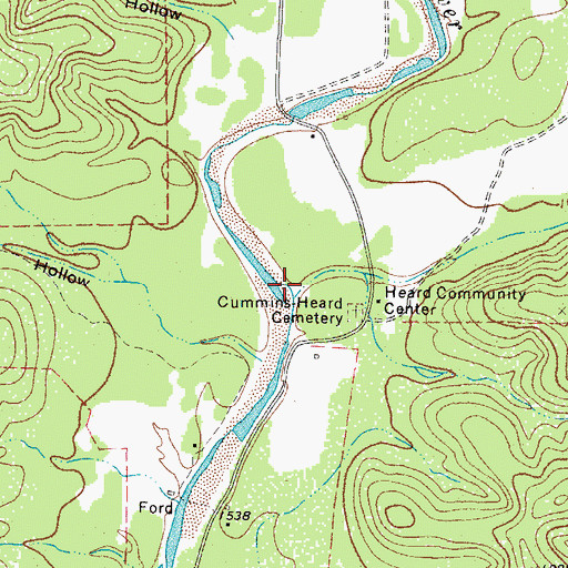 Topographic Map of Mine Hollow, TX