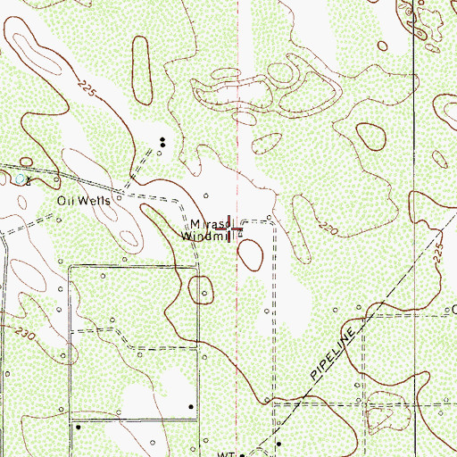 Topographic Map of Mirasol Windmill, TX