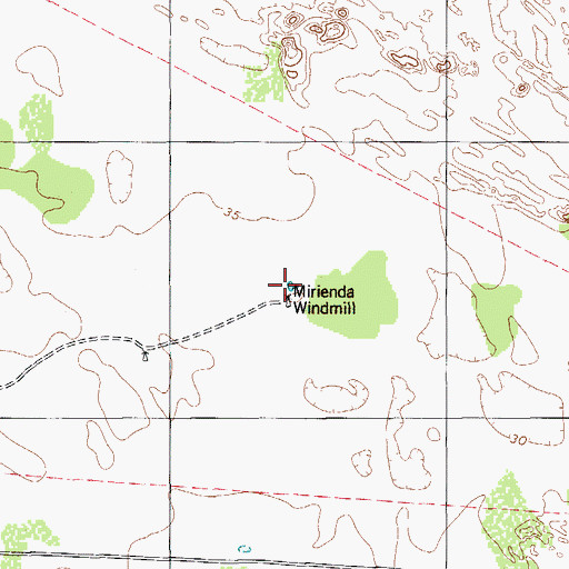 Topographic Map of Mirienda Windmill, TX