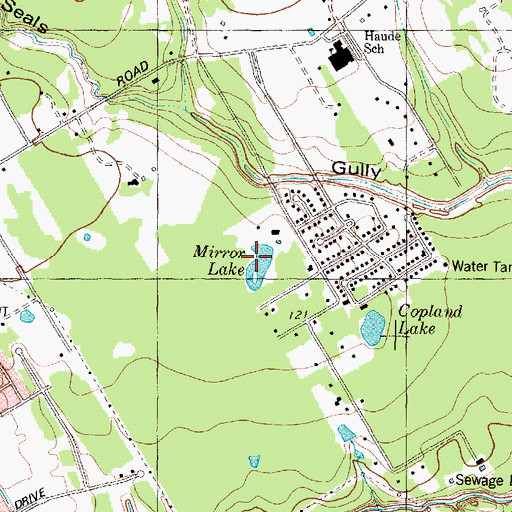 Topographic Map of Mirror Lake, TX