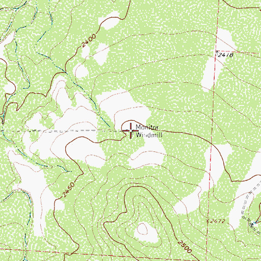 Topographic Map of Monitor Windmill, TX