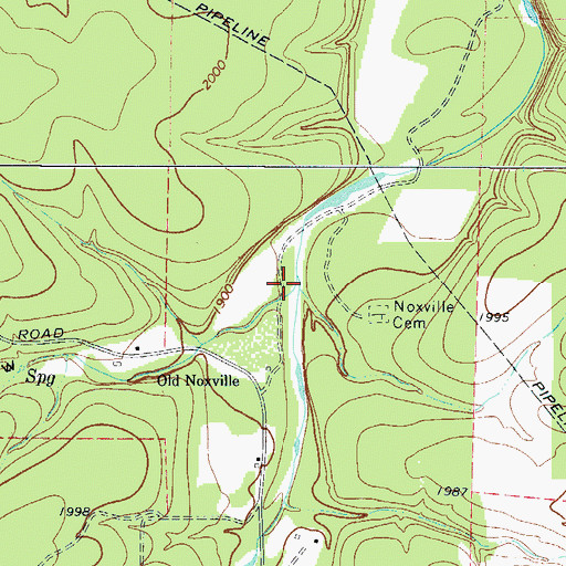 Topographic Map of Monroe Hollow, TX