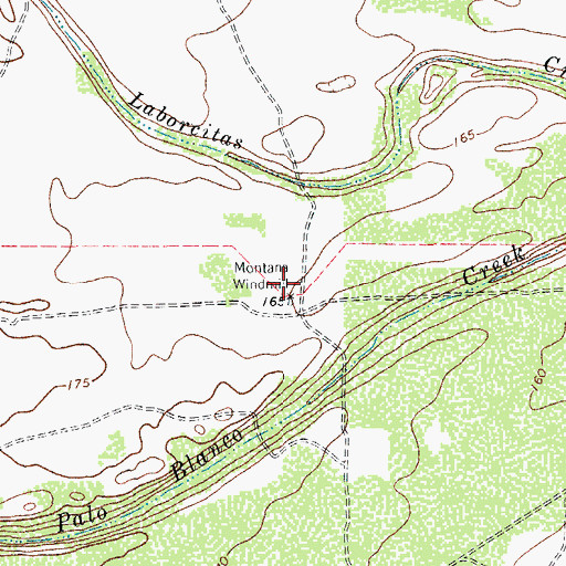Topographic Map of Montana Windmill, TX