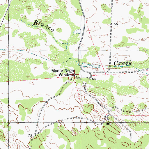 Topographic Map of Monte Negro Windmill, TX