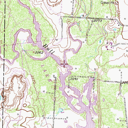 Topographic Map of Mooar Creek, TX