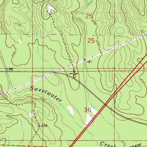 Topographic Map of McGowan Hunting Club, AL