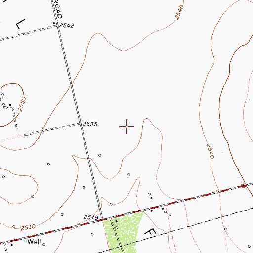 Topographic Map of Moore Oil Field, TX