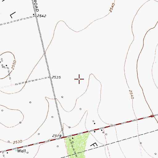 Topographic Map of Moore Oil Field, TX