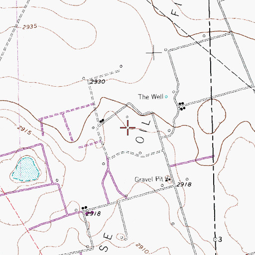 Topographic Map of Moose Oil Field, TX