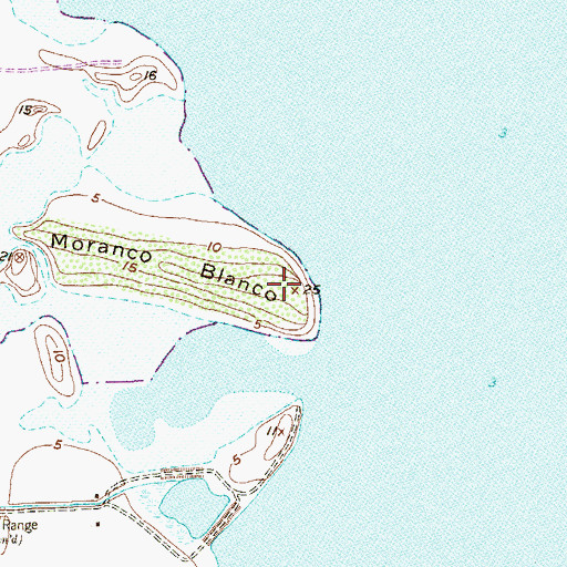 Topographic Map of Moranco Blanco, TX