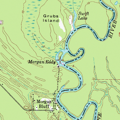 Topographic Map of Morgan Eddy, TX