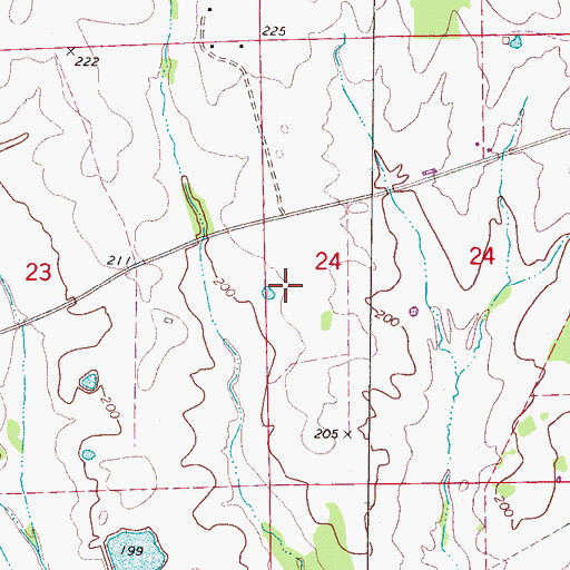 Topographic Map of Mitchell School (historical), AL