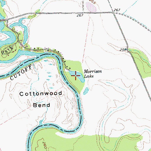 Topographic Map of Morrison Lake, TX