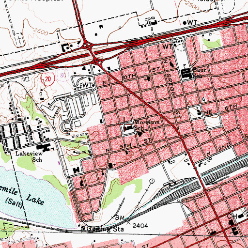 Topographic Map of Morrison School, TX