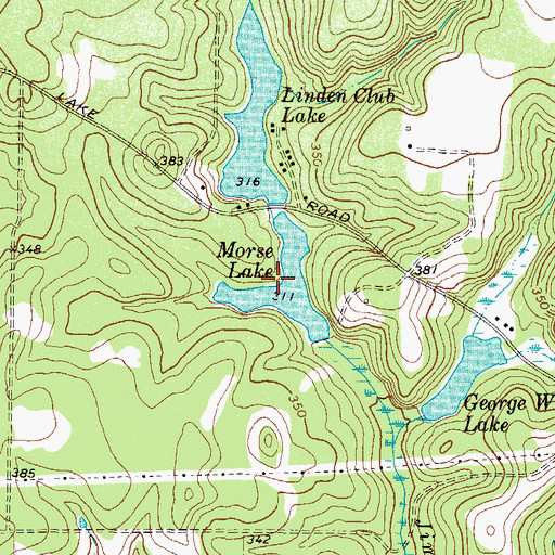 Topographic Map of Morse Lake, TX