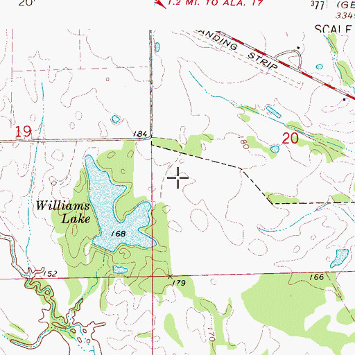 Topographic Map of Mount Calvary Church (historical), AL