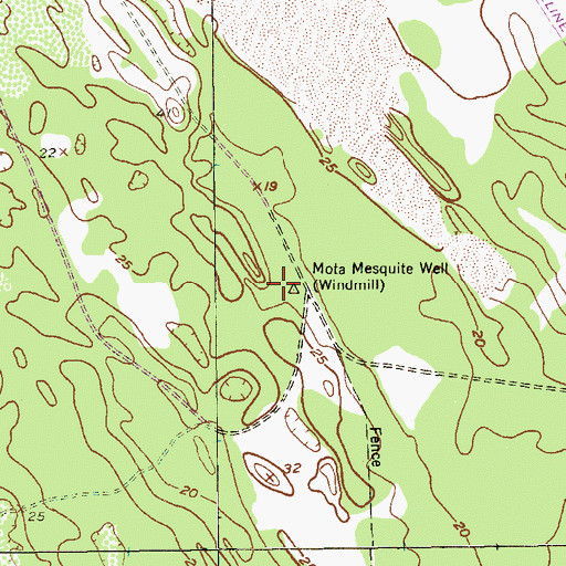 Topographic Map of Mota Mesquite Well, TX