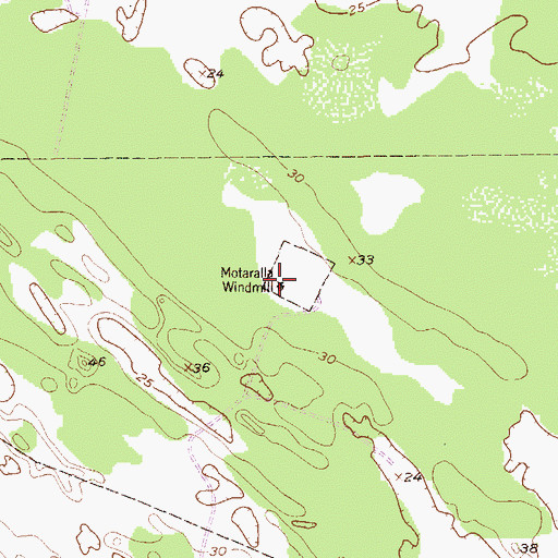 Topographic Map of Motaralla Windmill, TX